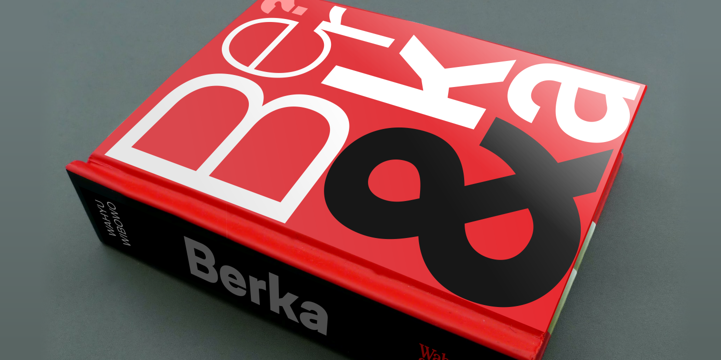 Пример шрифта Berka Bold Italic